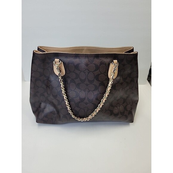 Coach Black and Tan Tote Bag - Picture 12 of 16